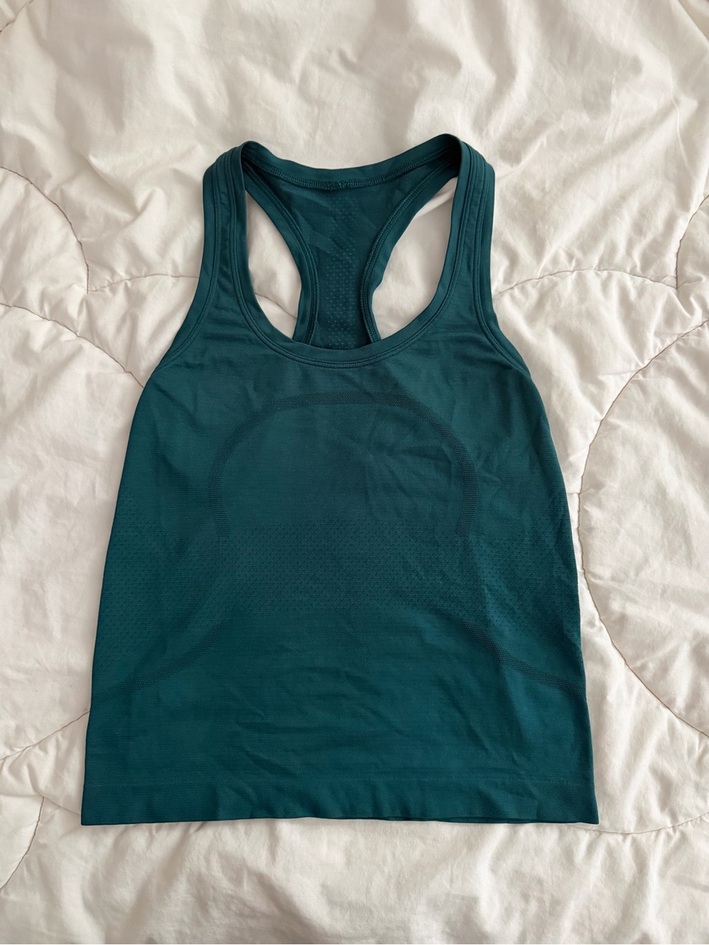 lululemon turquoise swiftly tank race length size 4